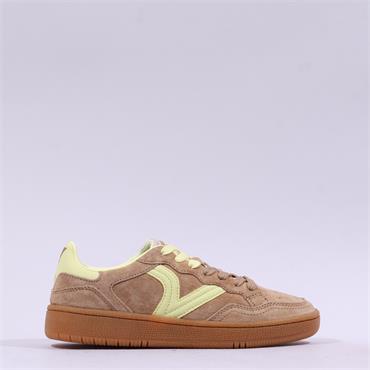 Victoria Smash Suede Gumsole Trainer - Beige Yellow